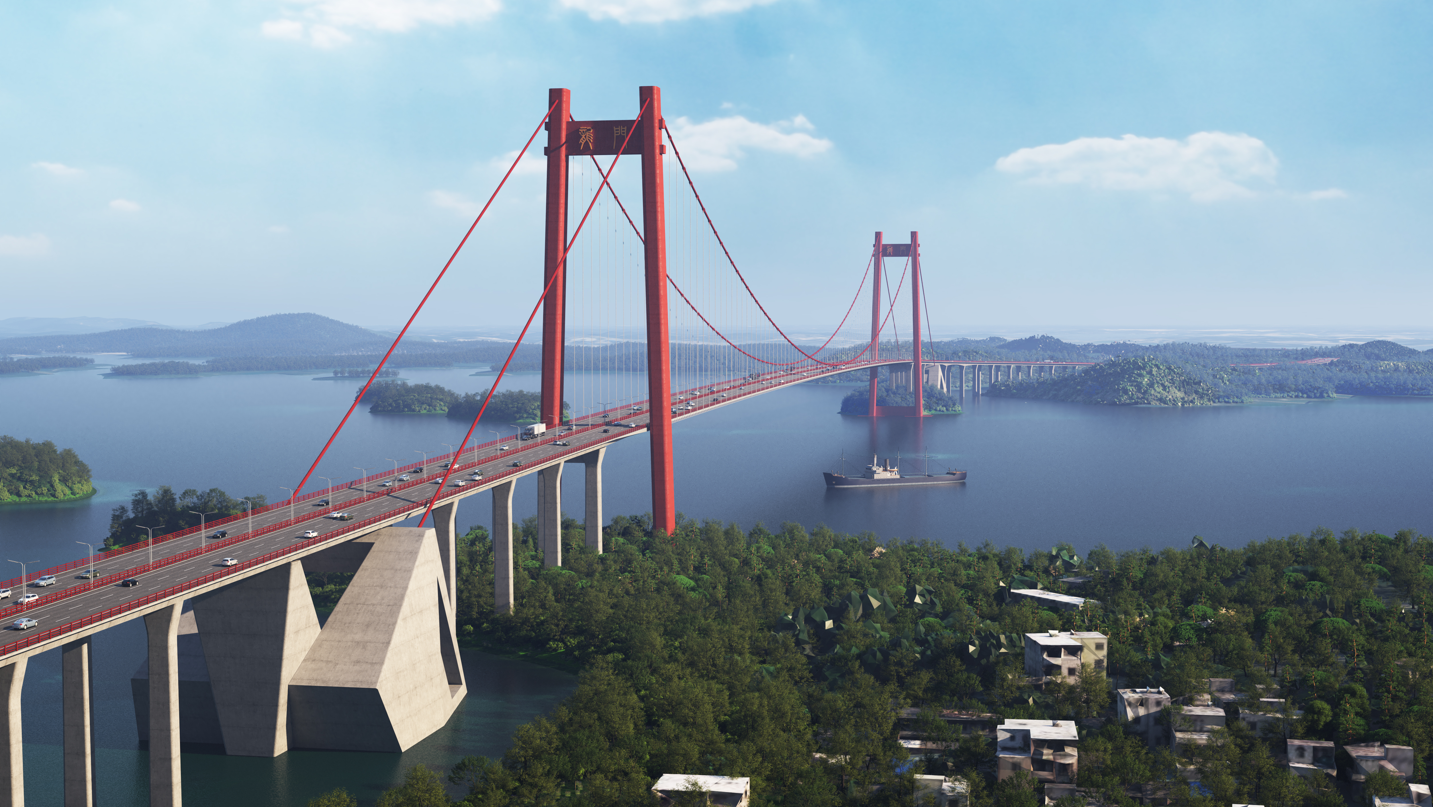 86万方!广西龙门大桥创混凝土单次浇筑世界纪录