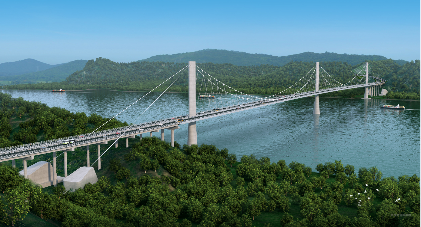 世界首座超千米的三塔空间缆悬索桥首根桩基浇筑完成__中国交通新闻网