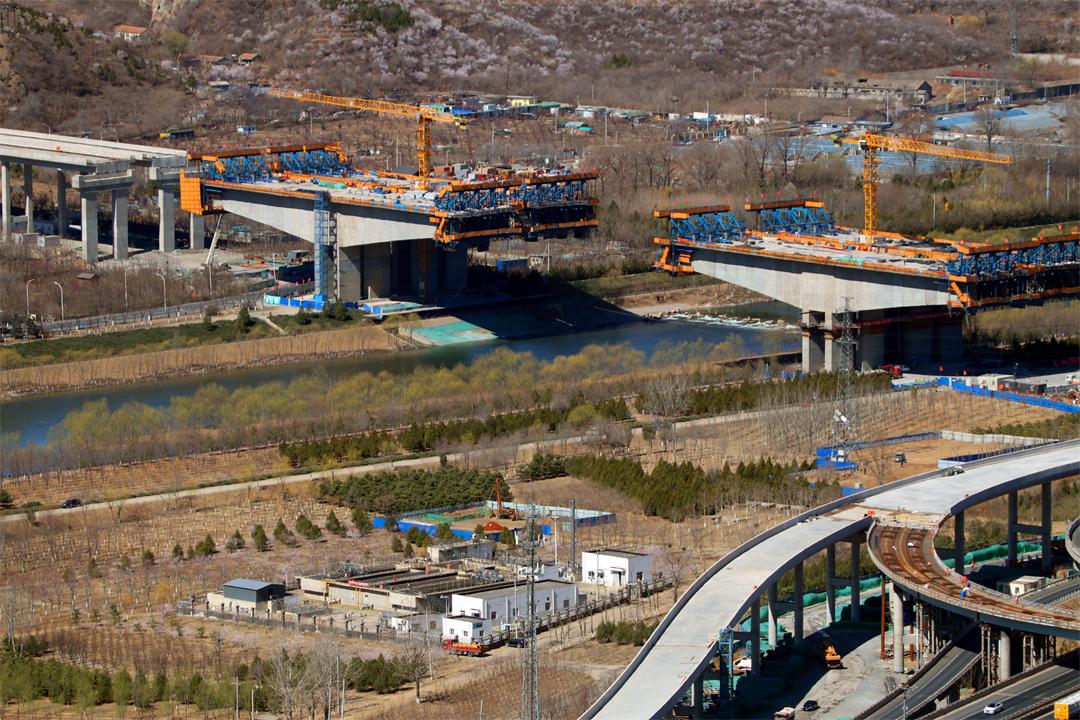 国家重点工程G109改扩建高速北京段起点，标志性工程六环连跨永定河特大桥接特大型隧道建设现场 + 覃世明 + 13601094409 + 【IMG_6261_副本.jpg